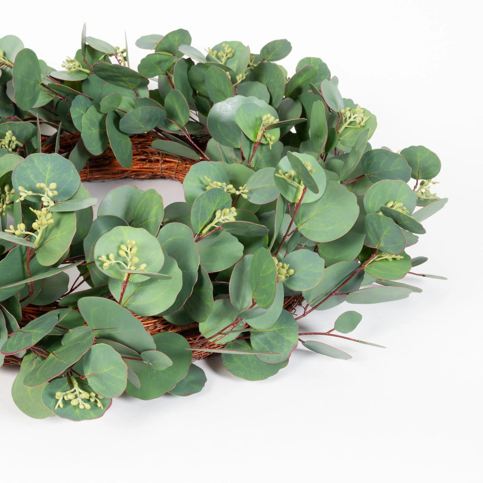 Mixed Seeded Eucalyptus Wreath, 24"