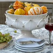 Scavo Harvest Pedestal Bowl, White