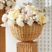 Charleston Rattan Footed Bowl, Large