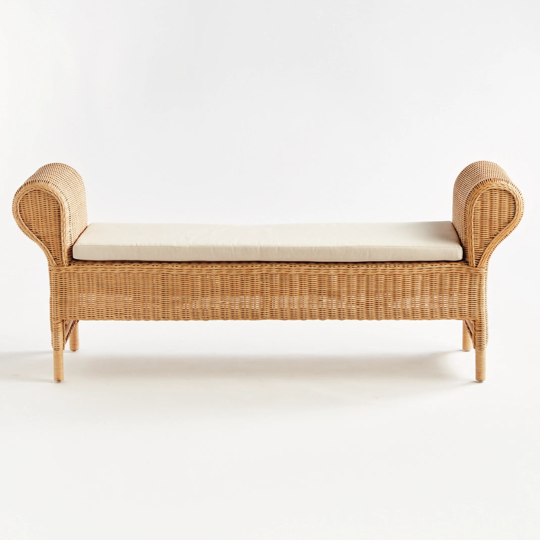 Wrightsville Rattan Woven Bench