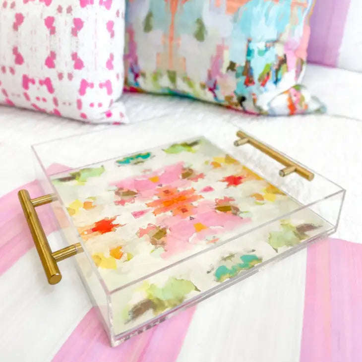 Laura Park, Giverny Acrylic Serving Tray with Handles