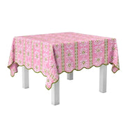 Rosemary Stripe Pink Square Game Tablecloth