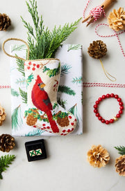 Christmas Cardinal Bauble Stocking
