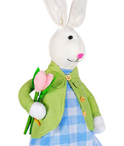 Bella with Tulip Blue and Green Bunny Easter Decor