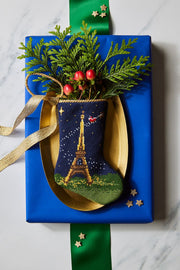Bonne Nuit Paris Santa Bauble Stocking