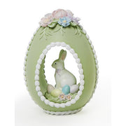 Easter Sugar Egg with Bunny Hand-Painted Decor