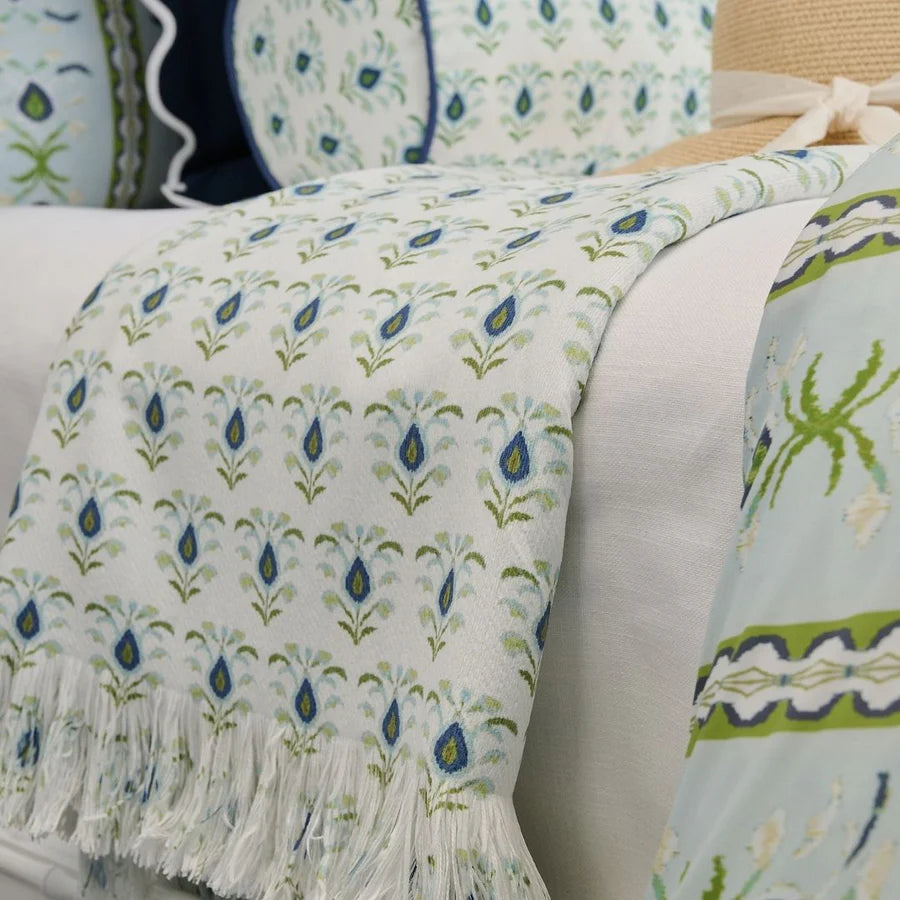 Rosemary White Throw Blanket