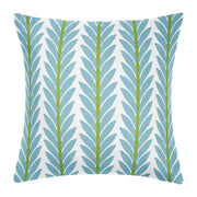 Frond French Blue Decorative Pillow, 22"
