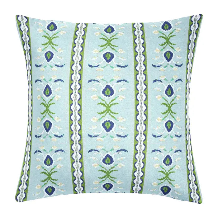Rosemary Stripe Lagoon Decorative Pillow
