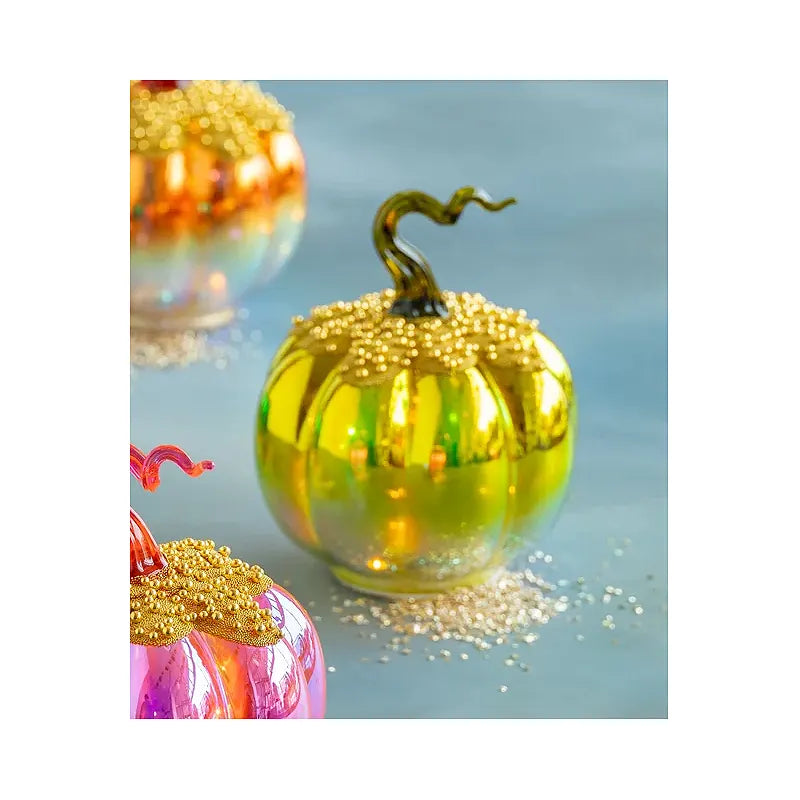 Lighted Pavé Pumpkins, 7.5"