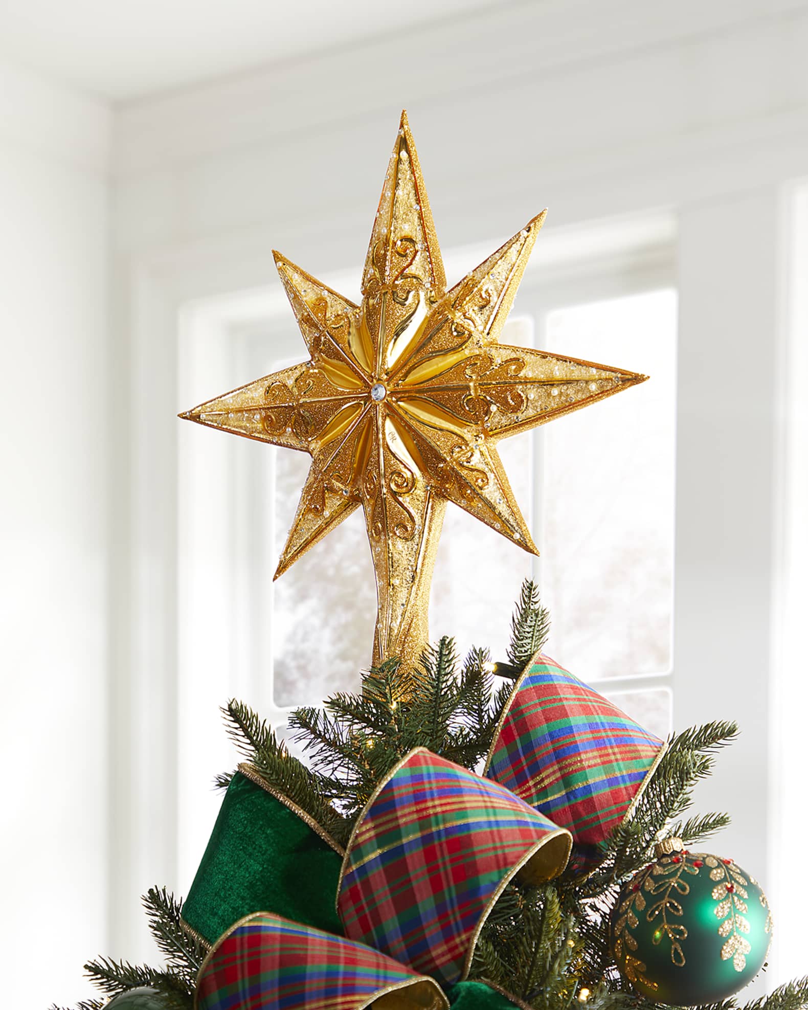 Golden Radiance Christmas Tree Topper