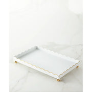 Eloise Rectangular White & Gold Tray ( more colors )
