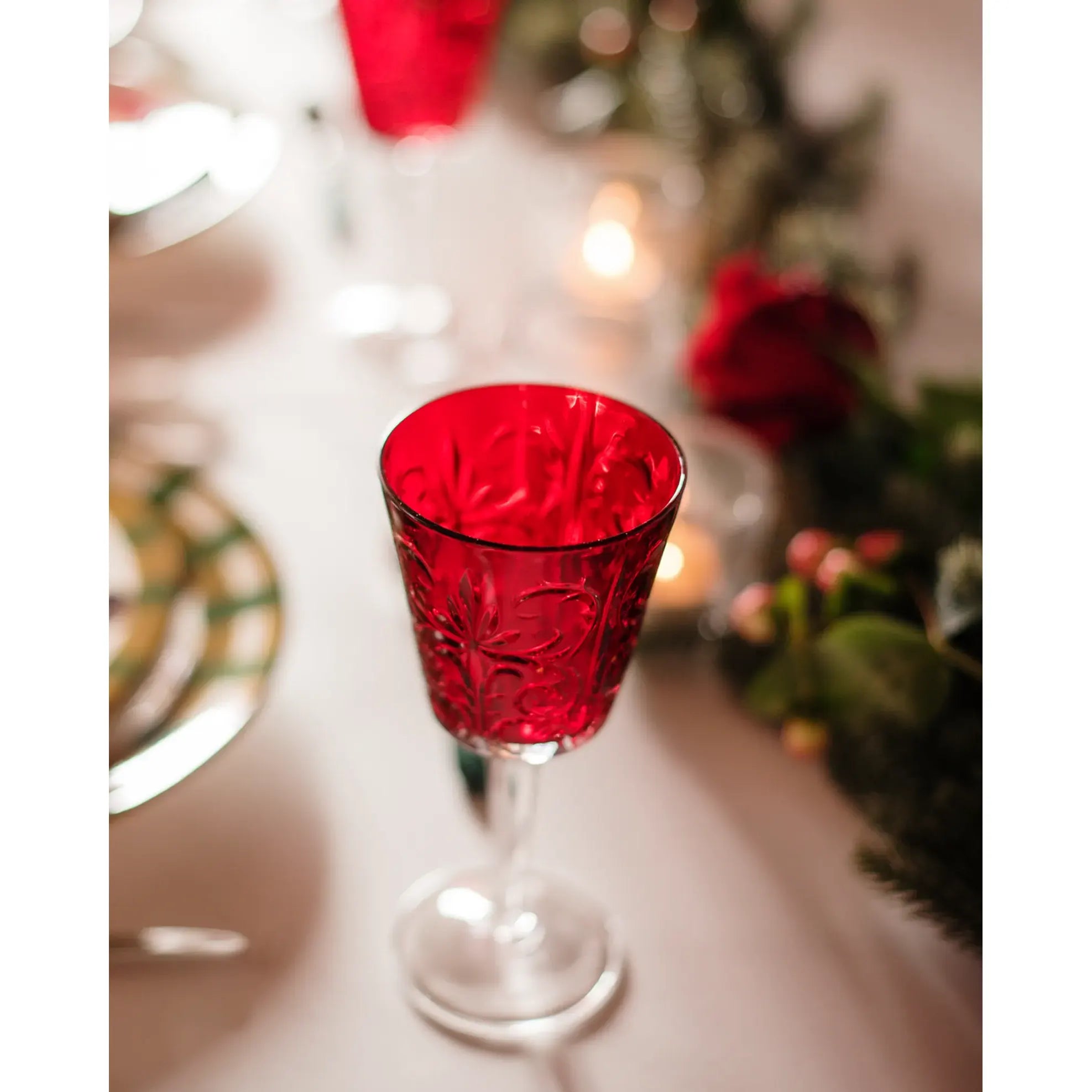 Barocco Ruby Wine Glass