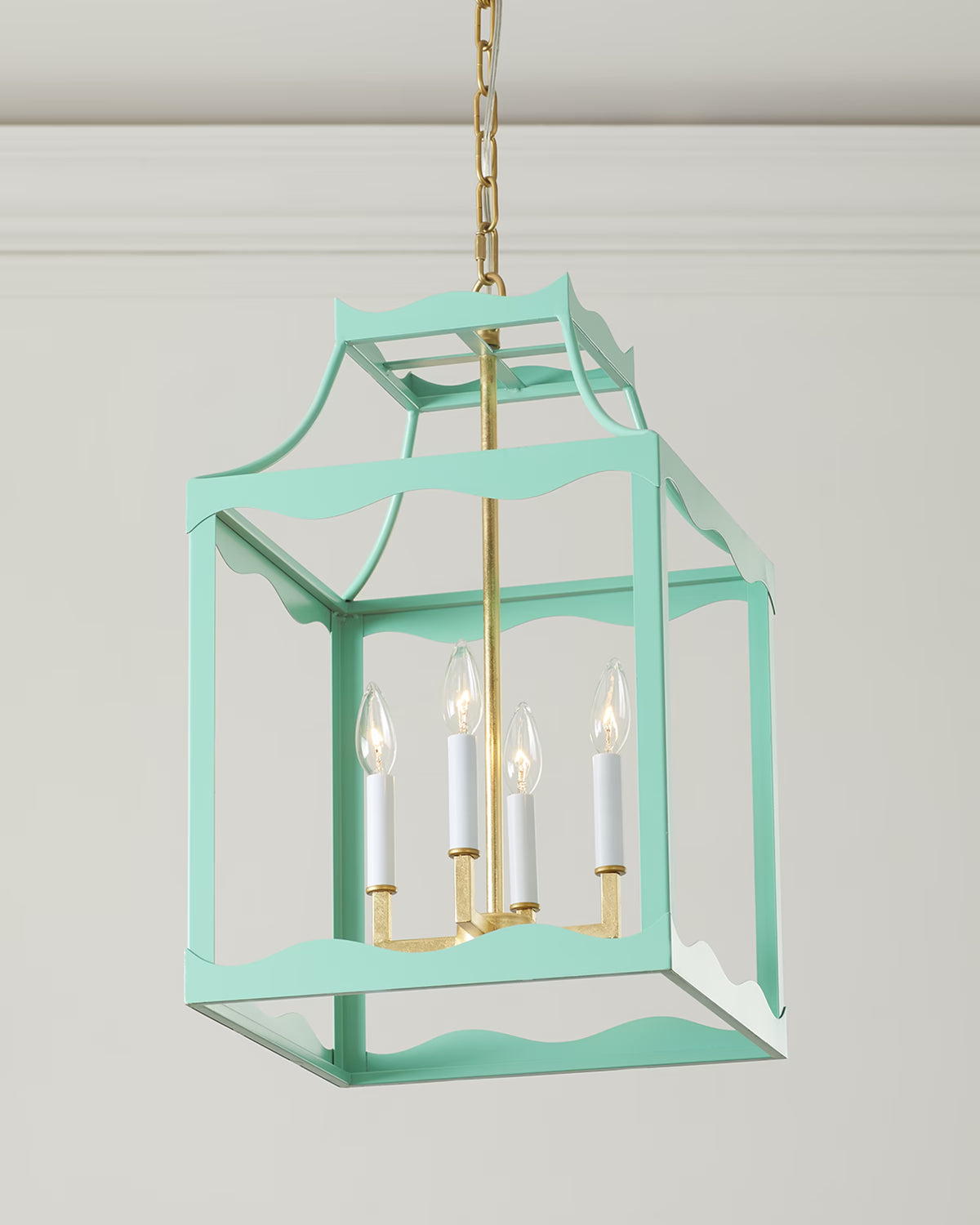 Sea Green Sylvie Lantern Chandelier