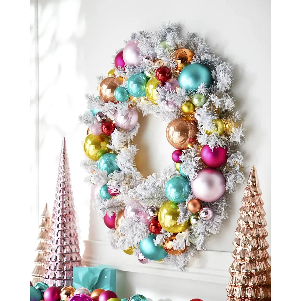 Flocked Gold Wreath