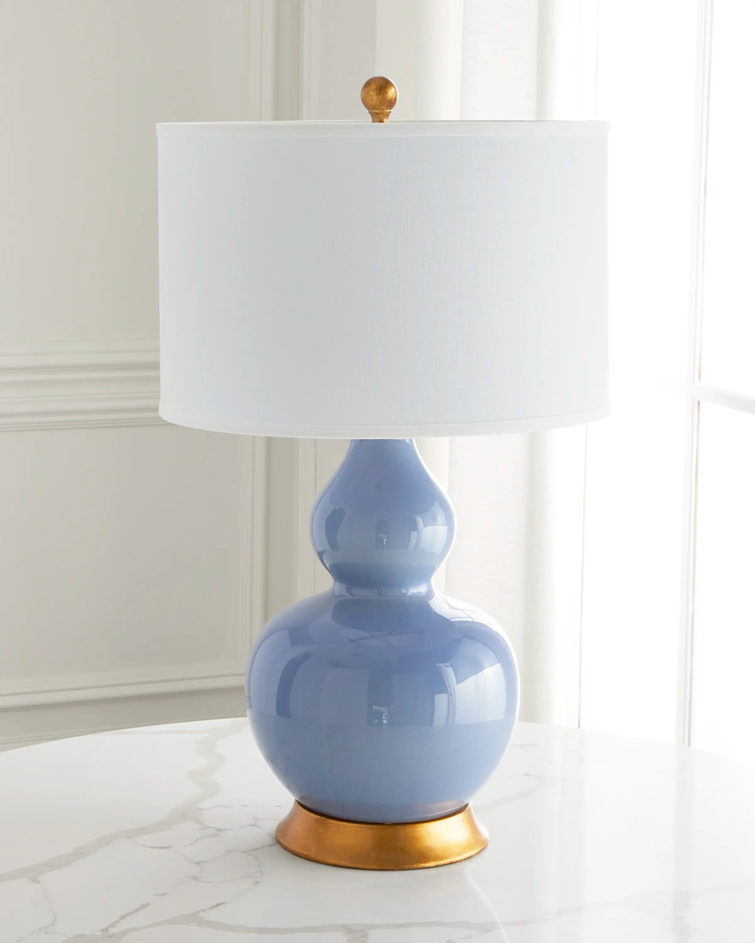Parisian Blue Porcelain Lamp