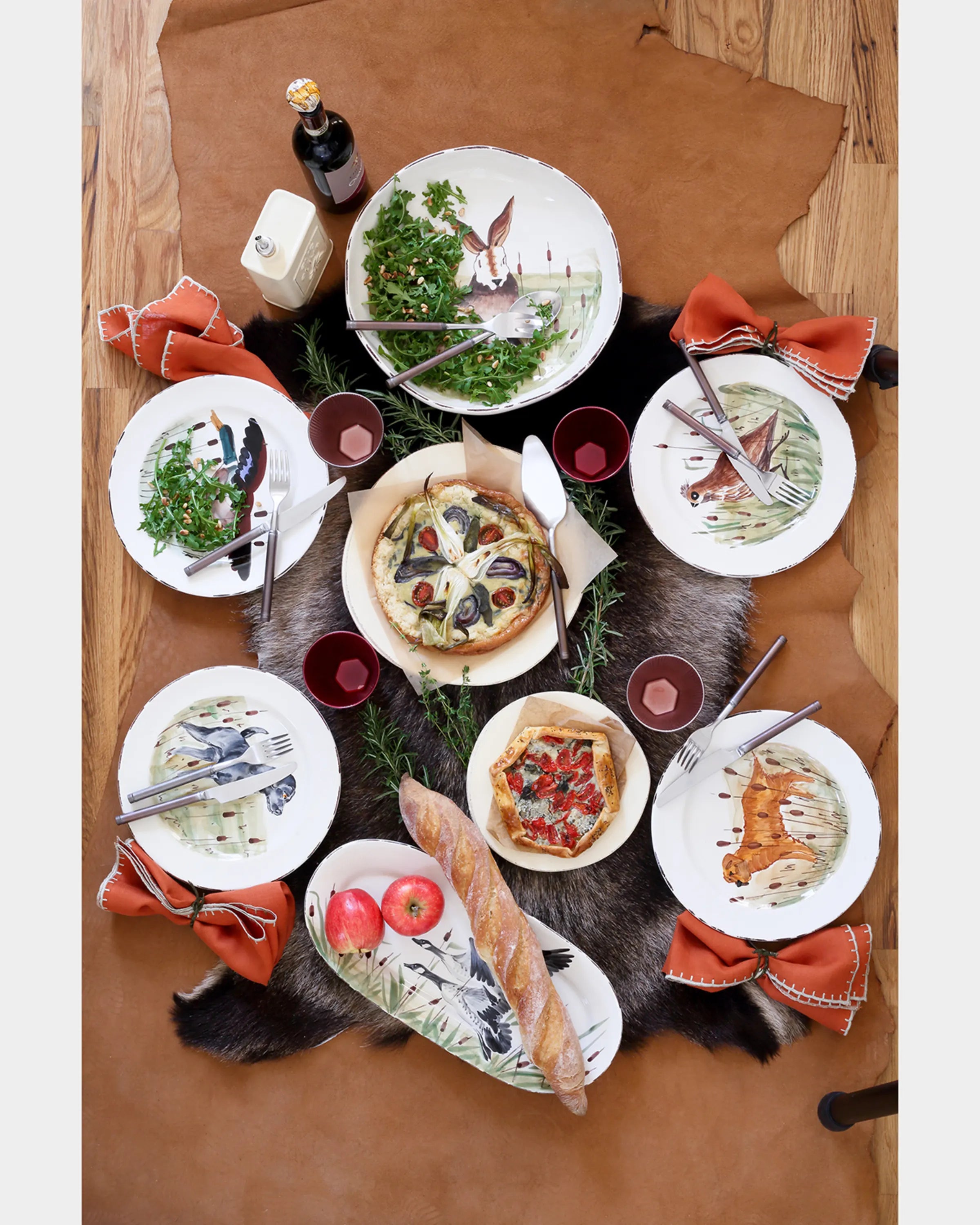 Wildlife Assorted Dinner Plates, Set of 8