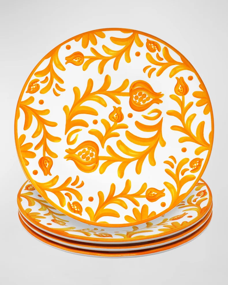 Sicily Melamine Dinner Plates, Set of 4