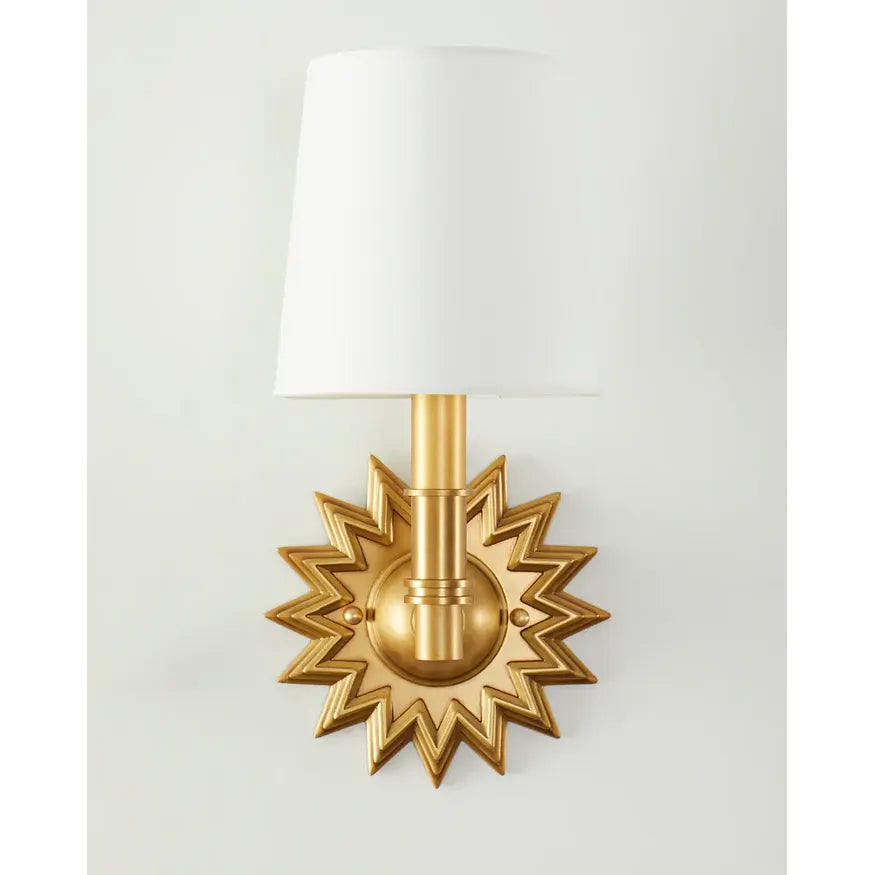Star Natural Brass Wall Sconce
