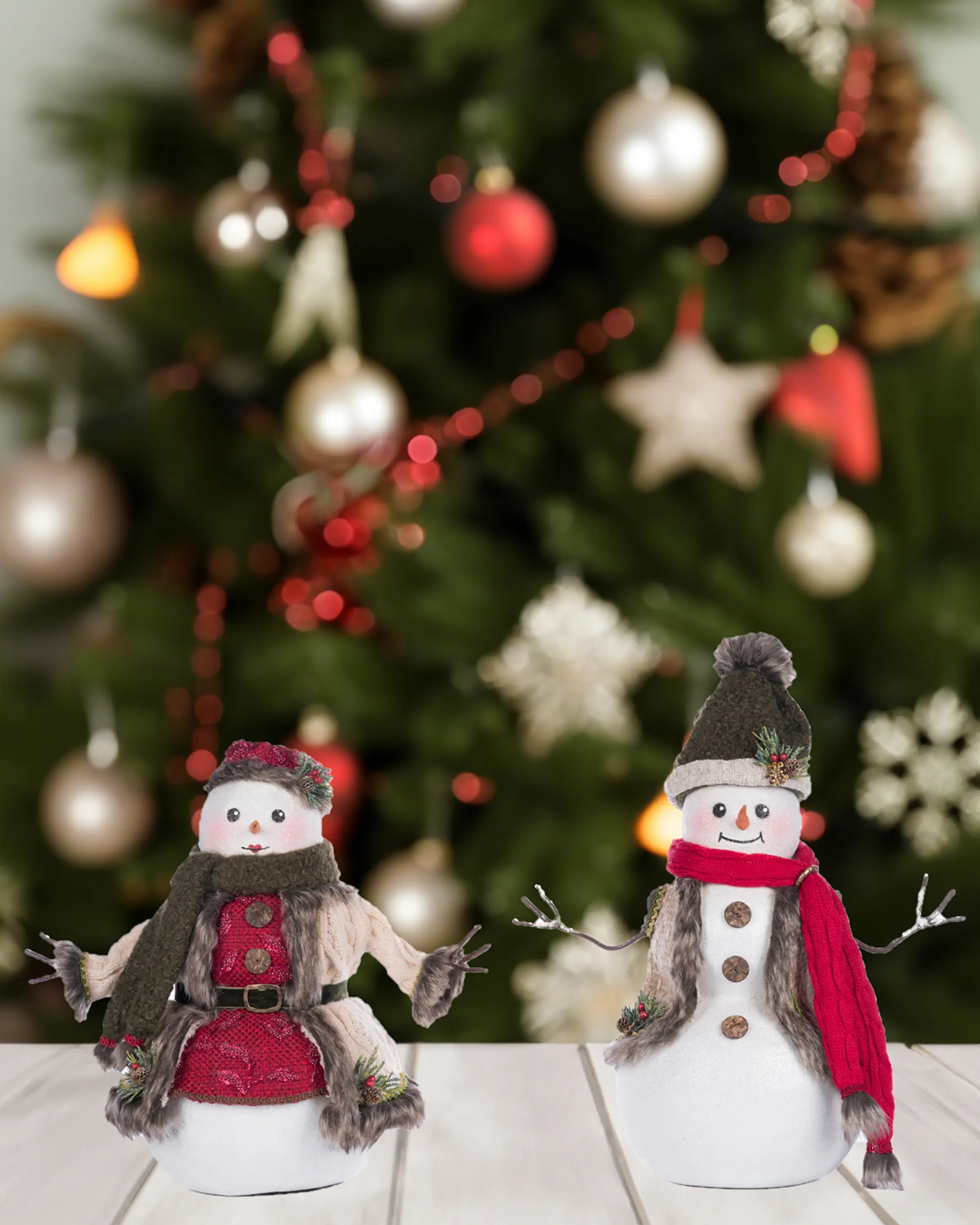 Mr. And Mrs. North Country Snowman, Set of 2