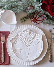 Pietra Natale Figural Santa Salad Plate