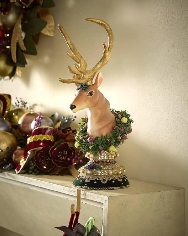 Winter Balsam and Berry Deer Stocking Holder