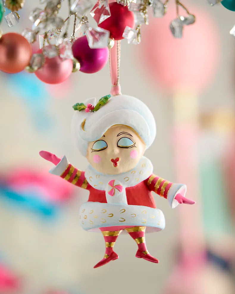 Glitterville Mini Madame Noel Orn, Red