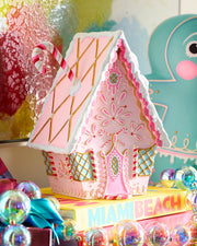 Glitterville Rainbow Gingerbread House, Pink