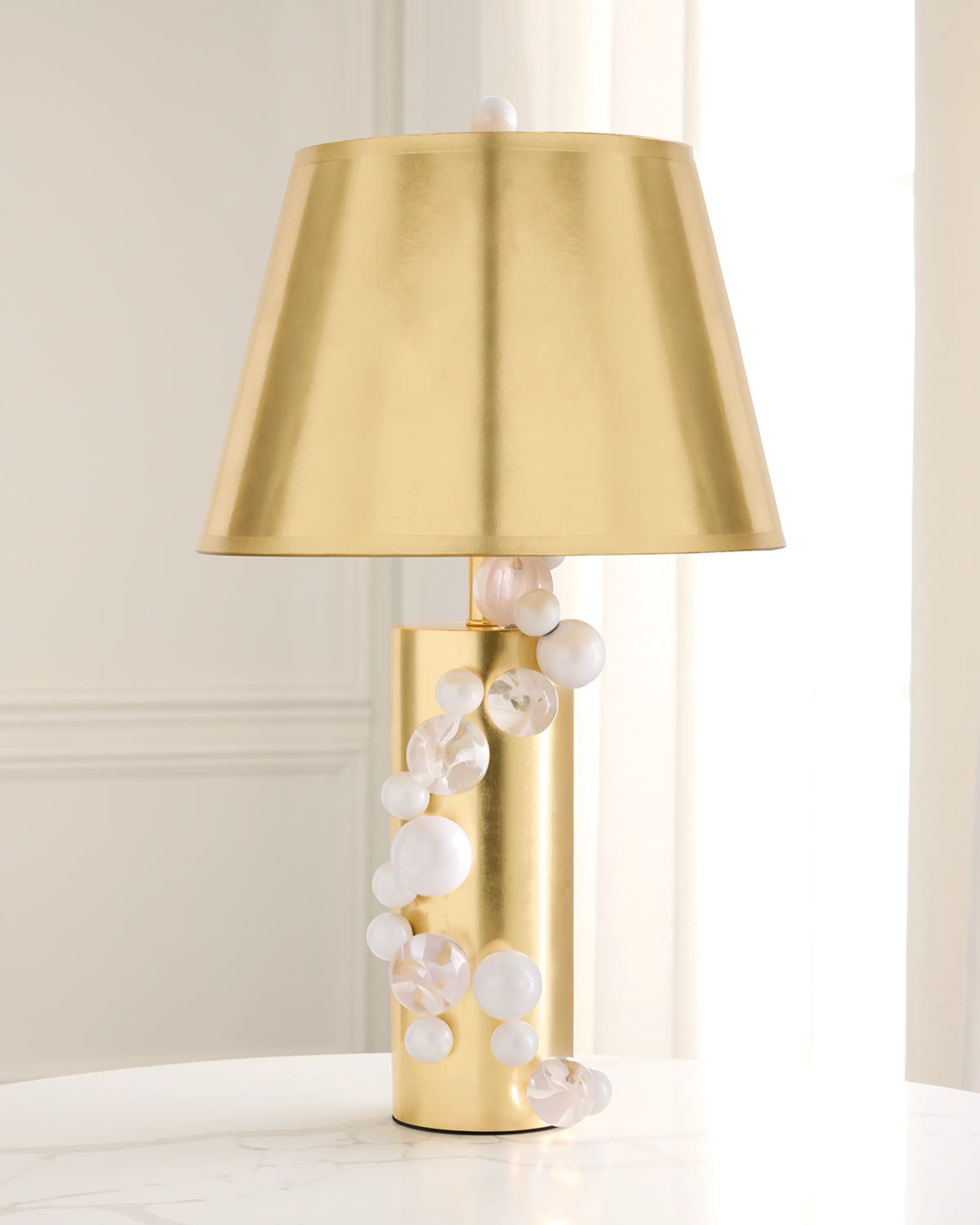 Buble 31" Table Lamp with Gold Shade