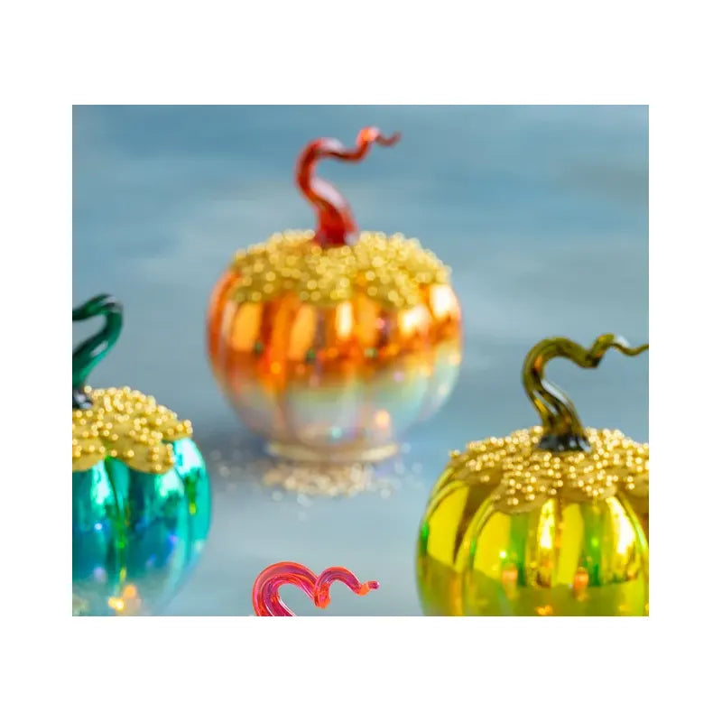 Lighted Pavé Pumpkins, 7.5"