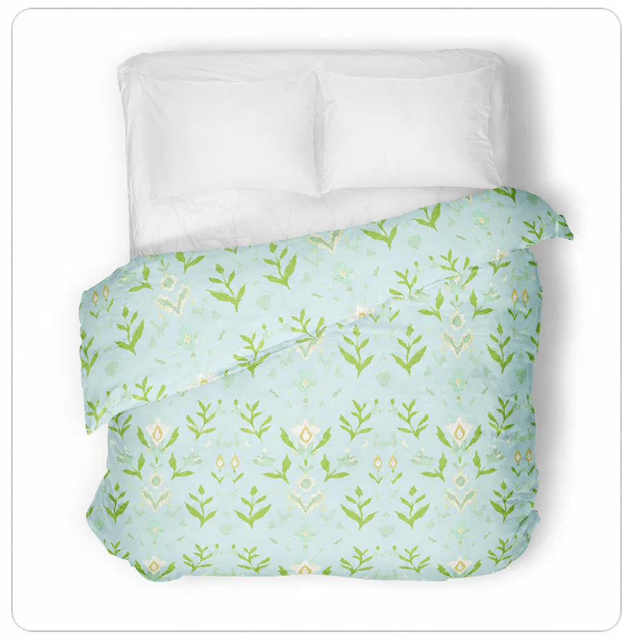 Petal Garden Aqua Duvet Cover, New!