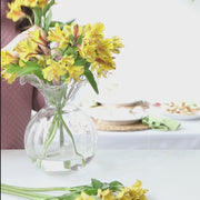 Vietri Hibiscus Clear Large Fluted Vase