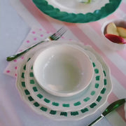 Lisbon Green Stitch Rectangular Platter