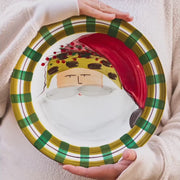 Old St. Nick Dinner Plate, Striped Hat