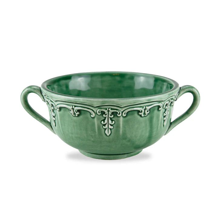 Renaissance Two-Handled Soup Bowl, Green