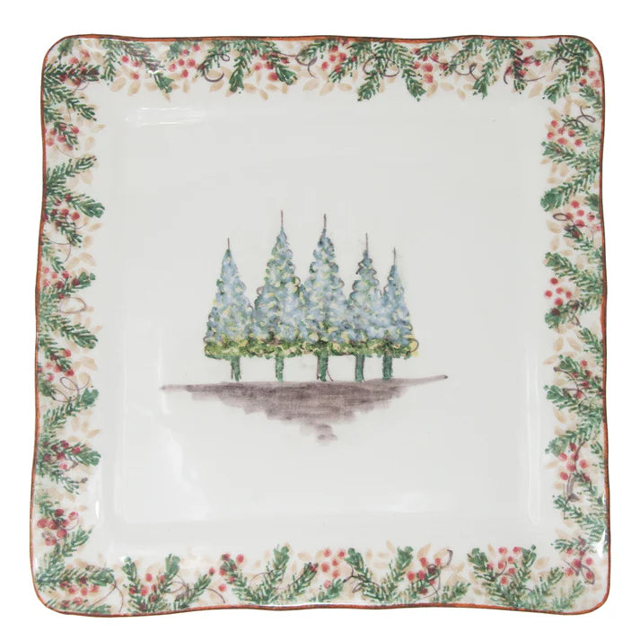 Natale Square Signed Charger/Platter