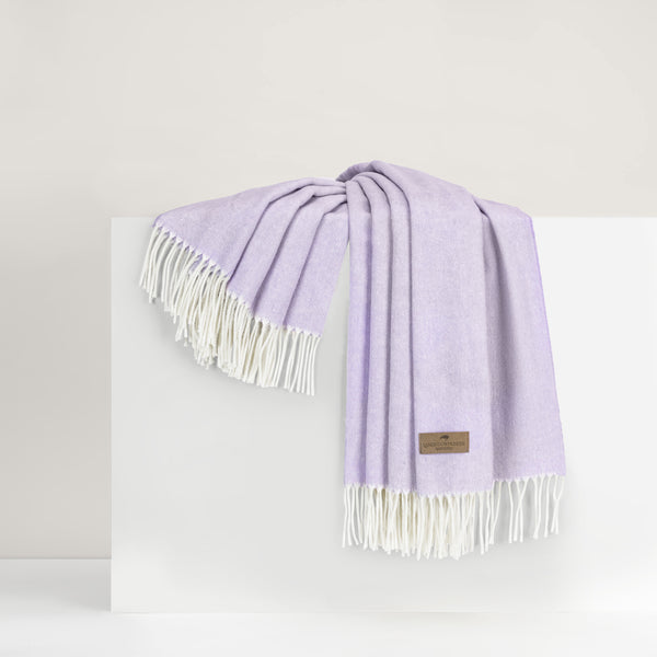 Lilac Italian Herringbone Throw