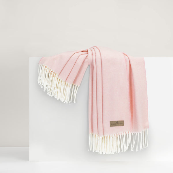 Blush Italian Herringbone Throw