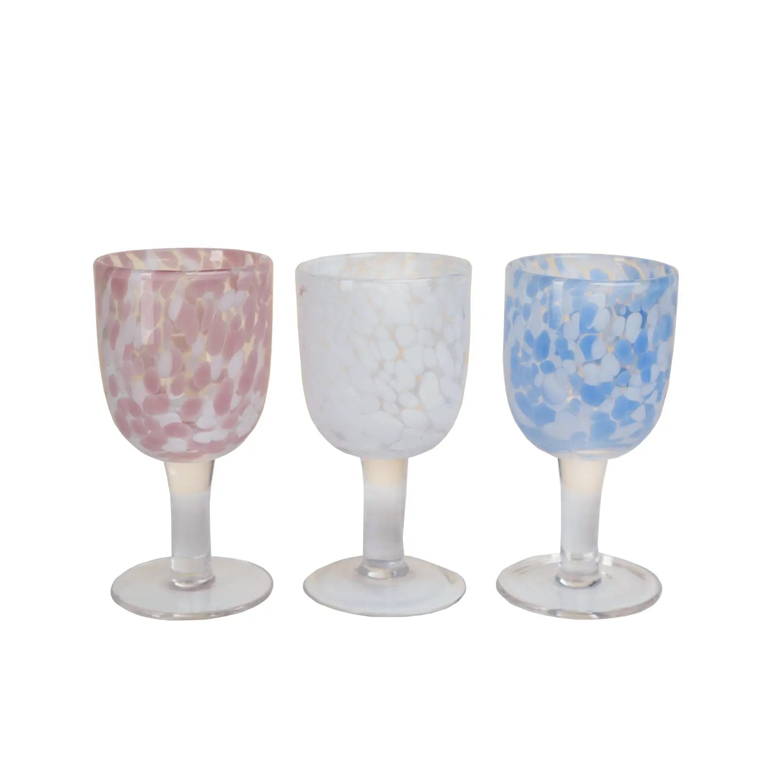 Mauve Torcello Spotted Rosa Wine Glass, Set of 4