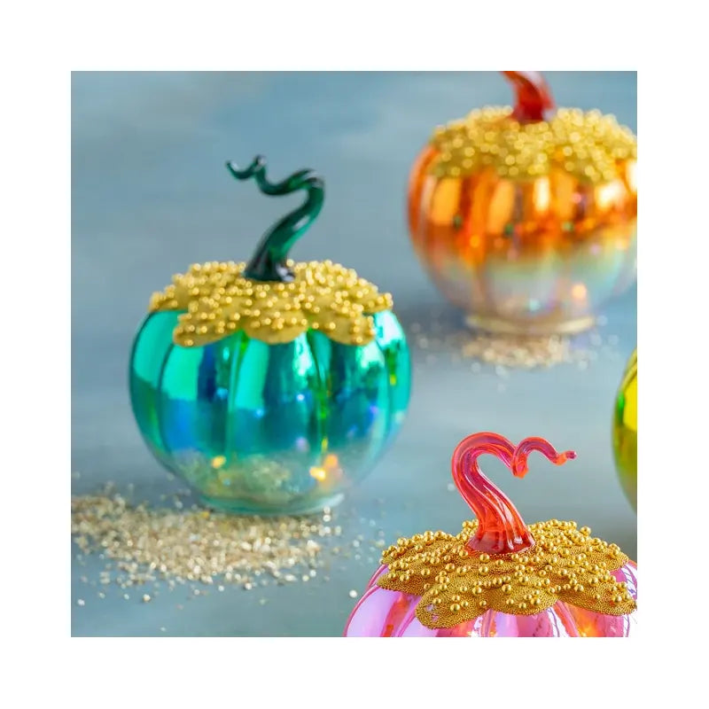 Lighted Pavé Pumpkins, 7.5"