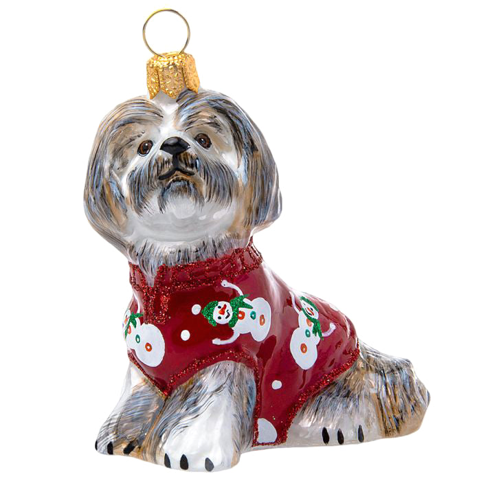 Shih Tzu in Christmas Pajamas Christmas Ornament