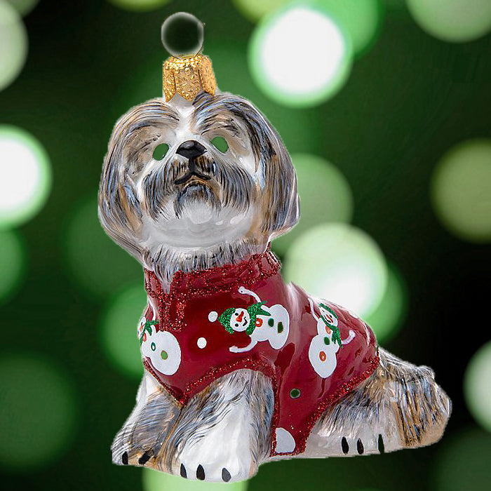 Shih Tzu in Christmas Pajamas Christmas Ornament