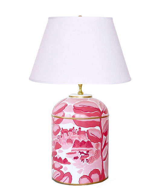 Dana Gibson Bristow in Pink Tea Caddy Lamp
