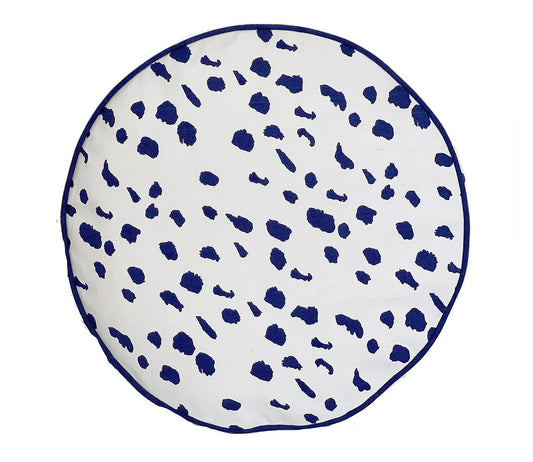 Dana Gibson Pill Box Round in Navy Fleck