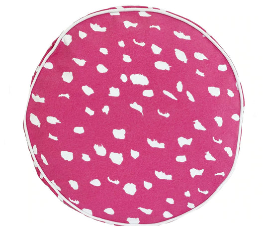 Dana Gibson Pill Box Round in Pink Fleck Pillow