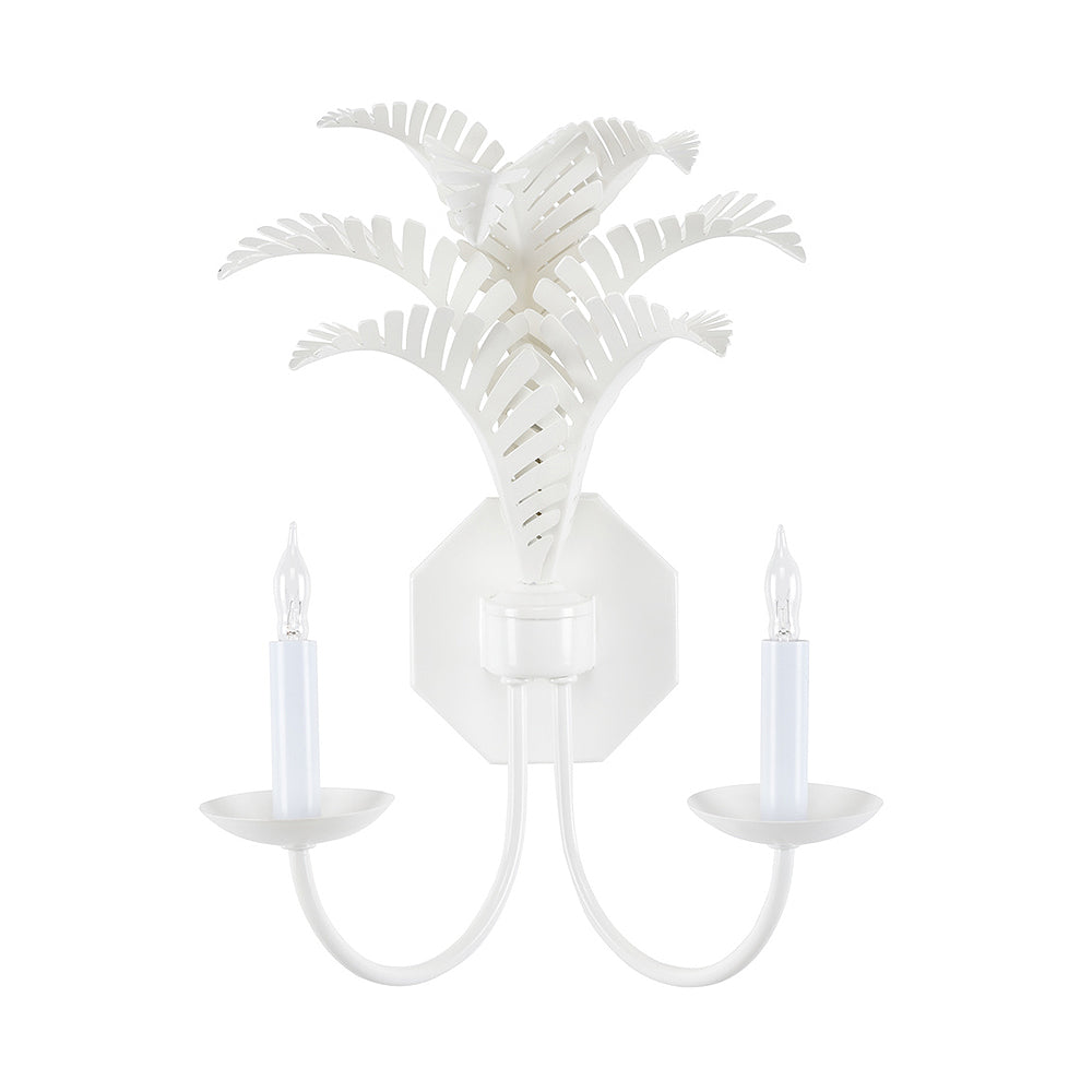 Royal Palm Sconce - White