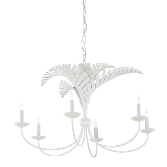 Royal Palm Chandelier - White