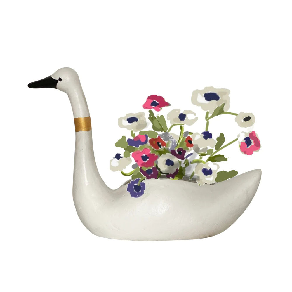 Dana Gibson White Swan Cachepot