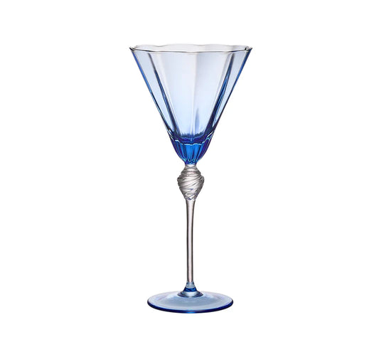 Kim Seybert Daphne Wine Glass in Blue, Set of 4