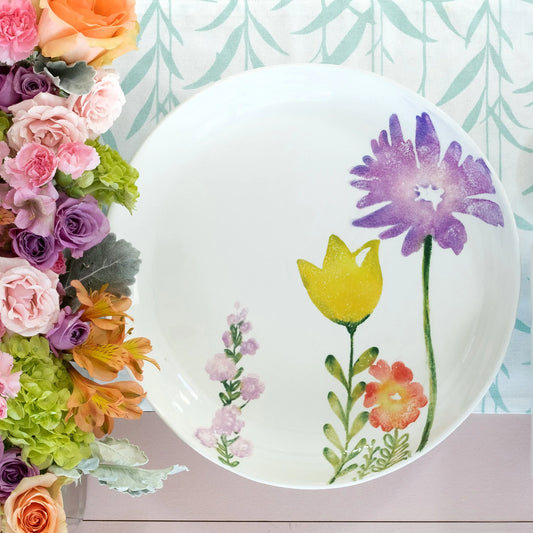 Vietri Fiori di Campo Round Shallow Bowl